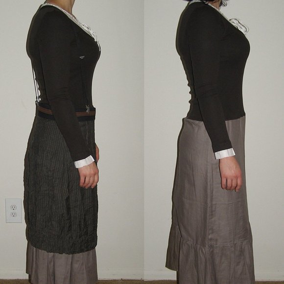 NEW RARE Cop Copine Peasant Dress Outfit M 8 Skirt Suspenders 3pc Boho Steampunk - Picture 4 of 13